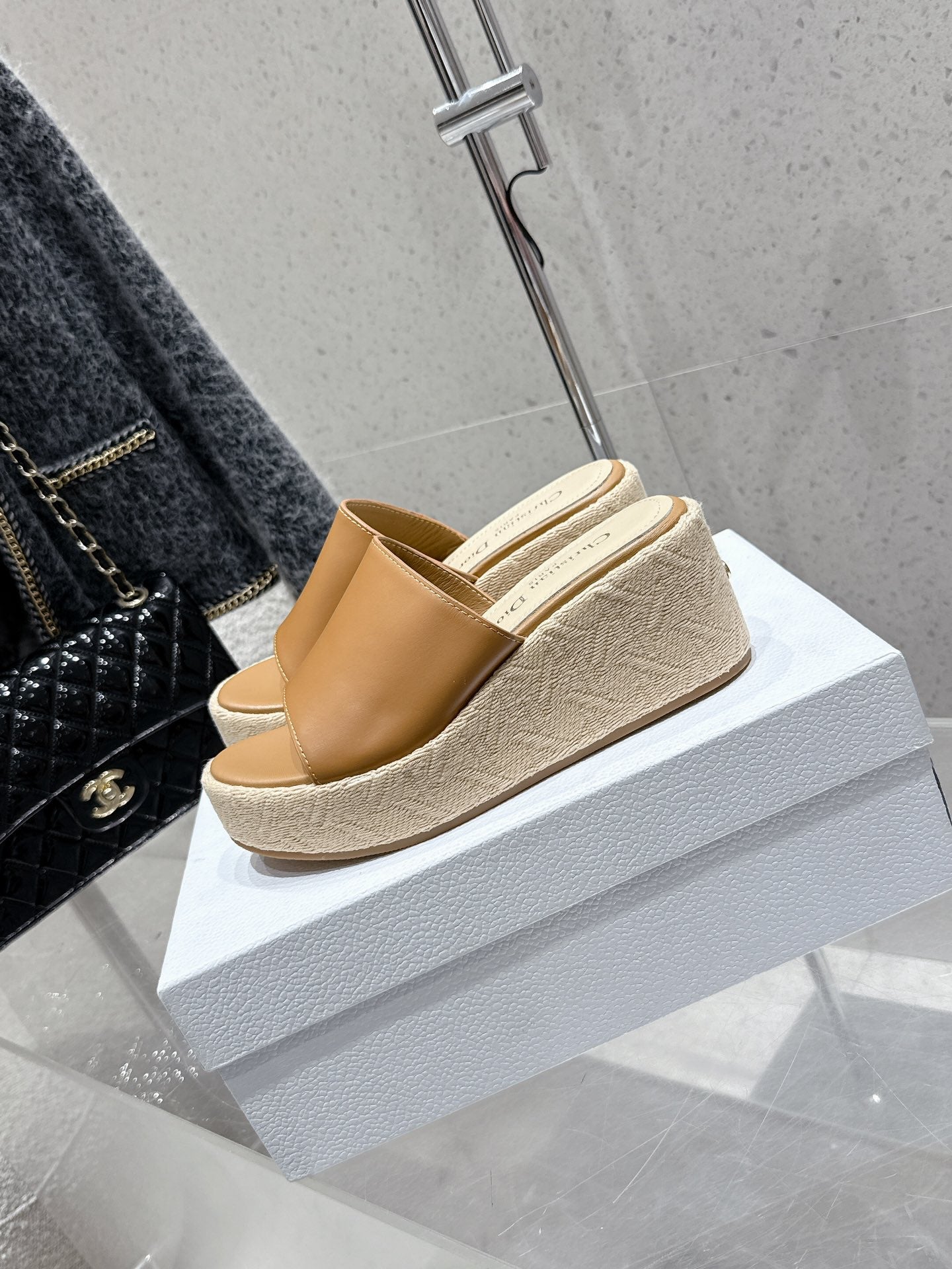 CD 26s Platform Sandal 65 Camel Brown Leather 636358