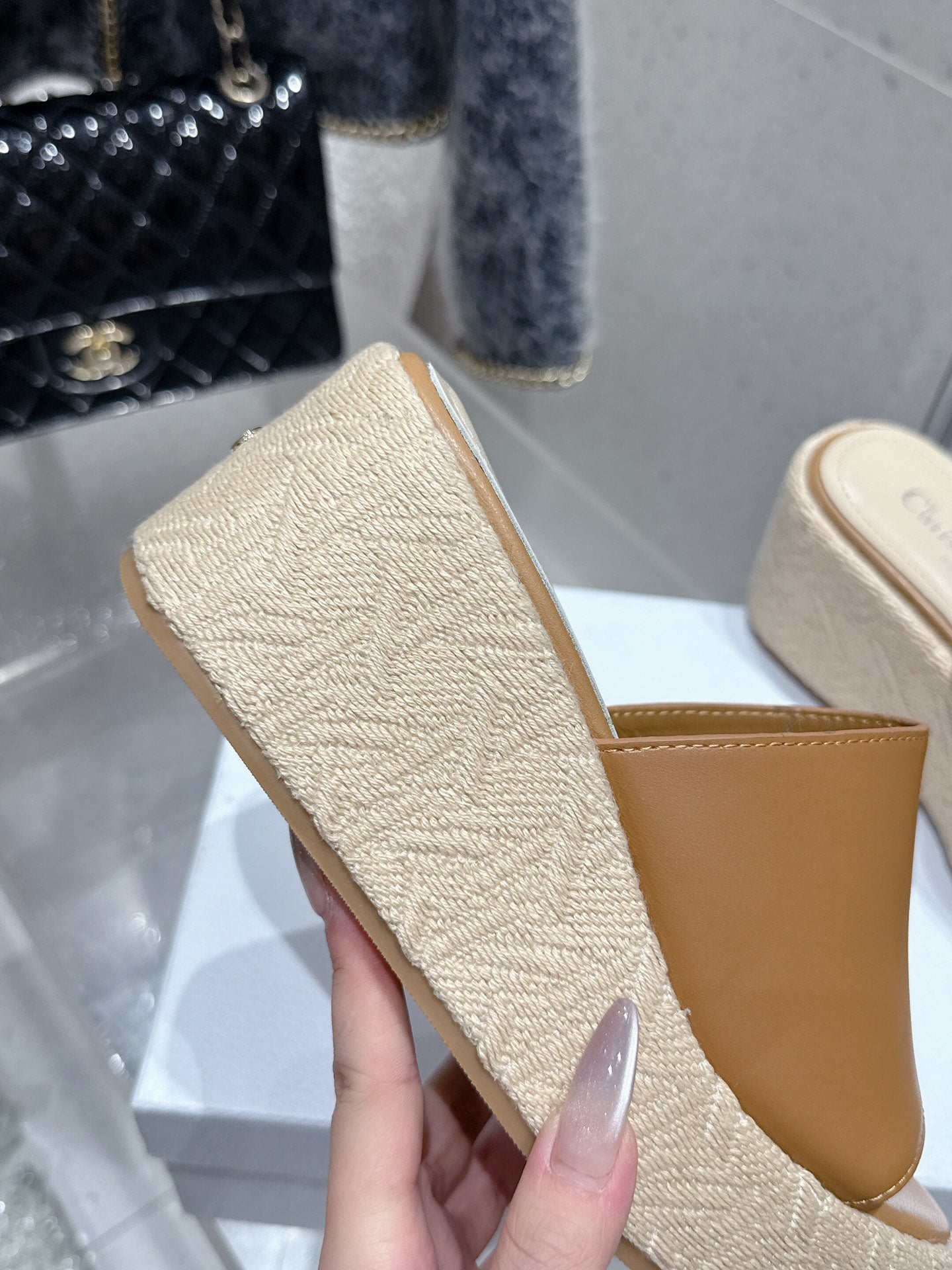 CD 26s Platform Sandal 65 Camel Brown Leather 636358