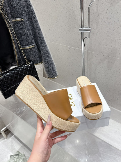 CD 26s Platform Sandal 65 Camel Brown Leather 636358