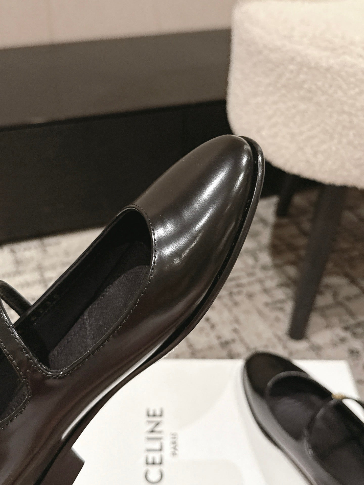 Celine 26 City Mary-Jane Ballet Flats Leather 770900