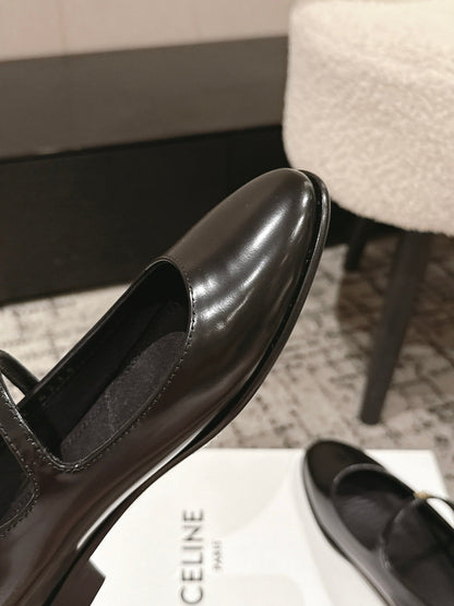 Celine 26 City Mary-Jane Ballet Flats Leather 770900