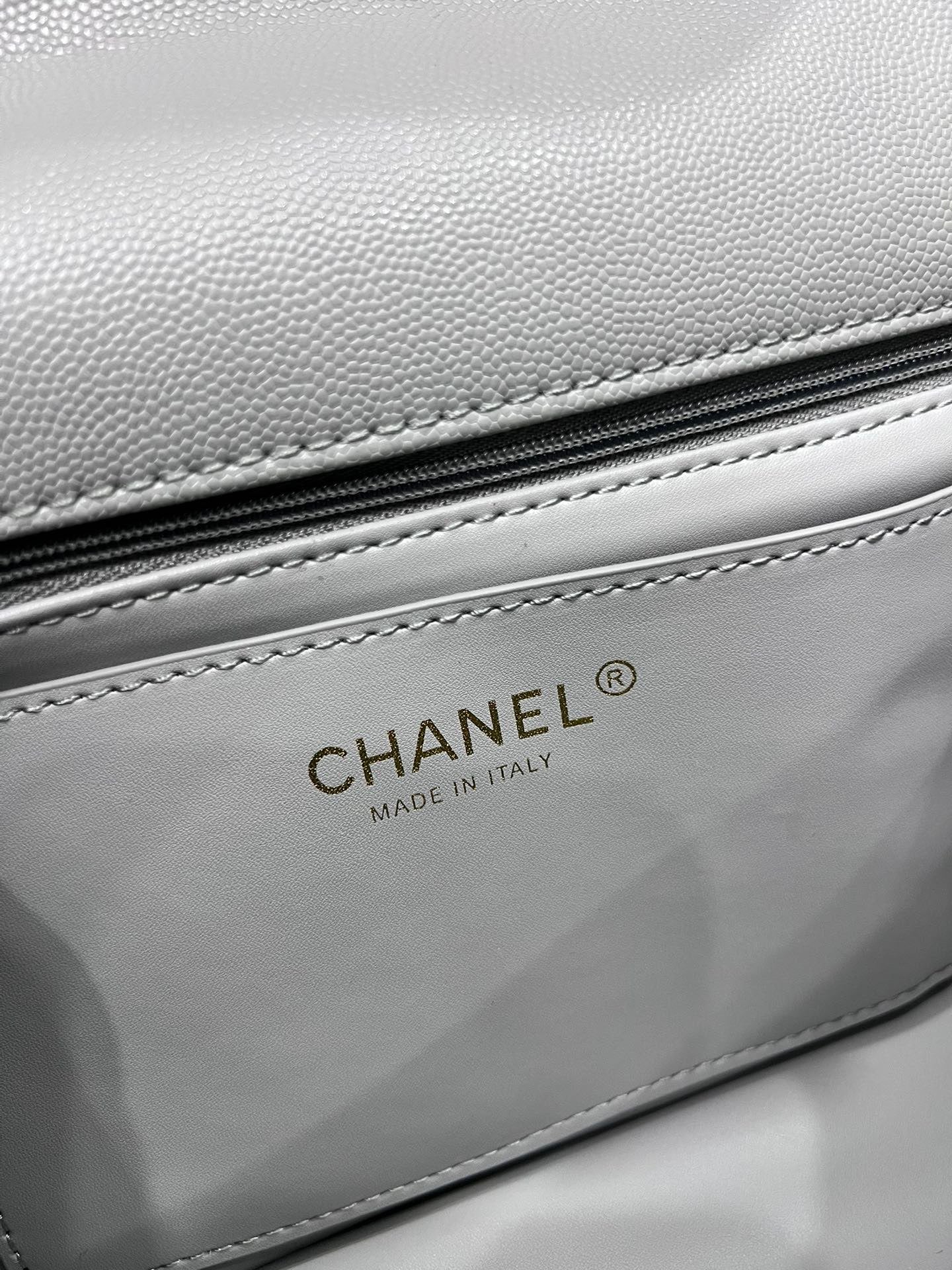 Chanel 26 Shoulder Bag 22cm Grey Caviar Leather