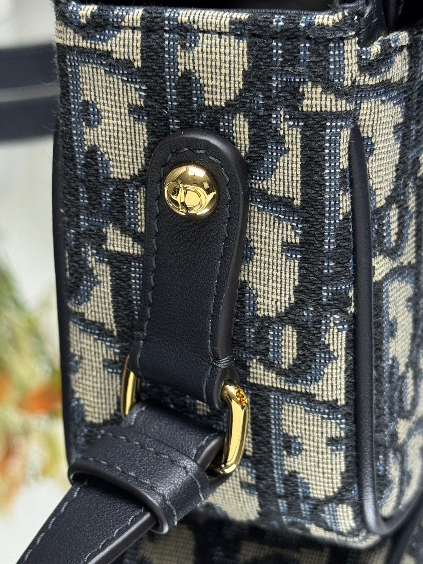 Dior 2026 Bobbi Bag 20cm Blue Fabric Leather