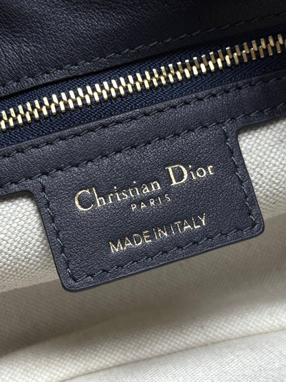 Dior 2026 Bobbi Bag 20cm Blue Fabric Leather