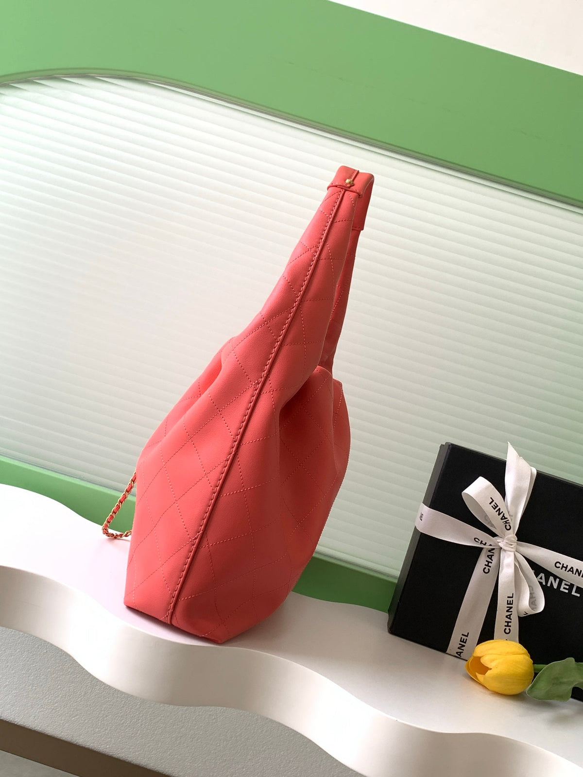 CC 2025 Hobo Bag 45cm Red Calfskin