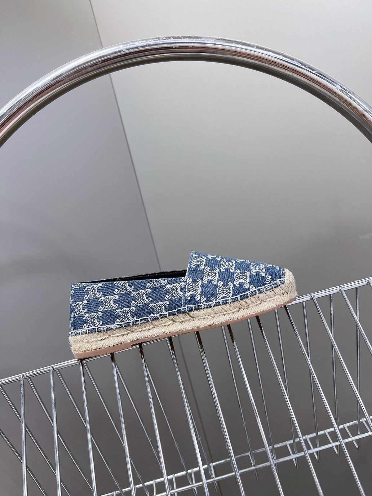 CELINE Espadrillas Loafers Blue Denim 285935