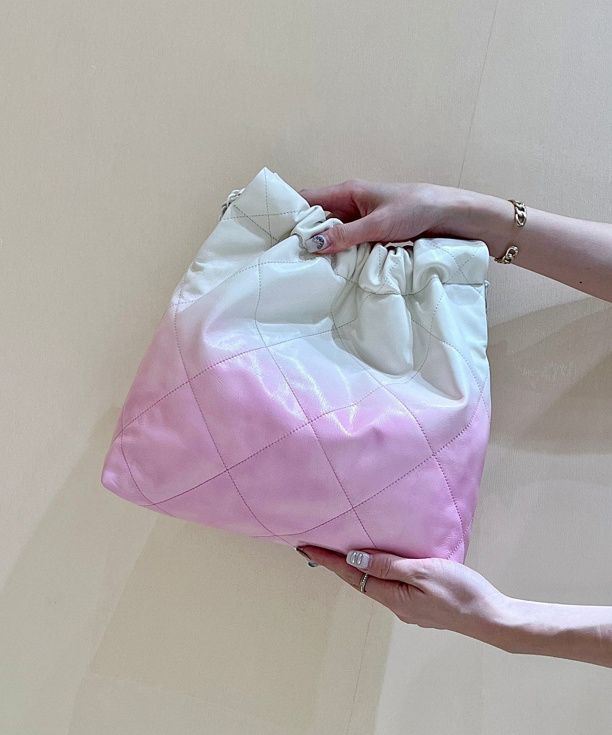 CC 24S Mini Gradient 22 Hobo 39cm Pink White Calfskin