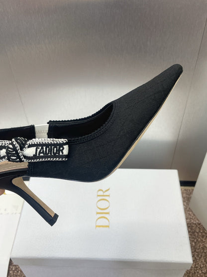 Dior 2026 J'Adior Slingback Pump Black Fabric Sheepskin 330329