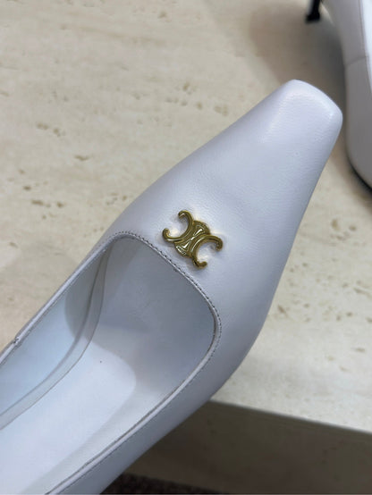 Celine 26 High-Heeled Sandals Triomphe Logo 65mm Leather 762639