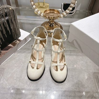 CD 26 Heel Mary Jane 40 Ivory Patent Leather 592224