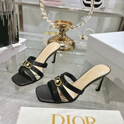 CD 26 High-Heeled Sandals 75mm Leather 592256