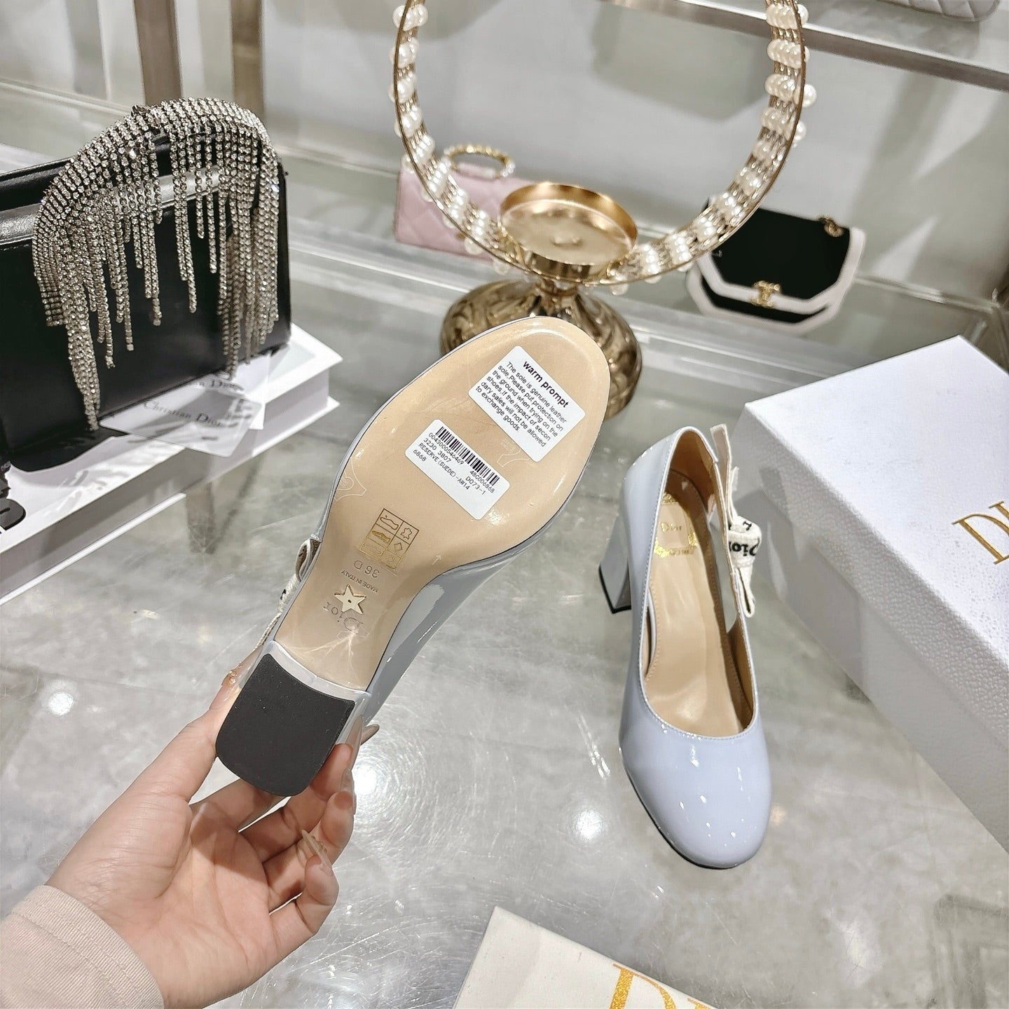 CD 26 Lolita High-Heeled 85 Baby Blue  Patent Leather 679732