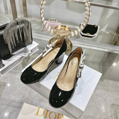 CD 26 Lolita High-Heeled 85 Black Beige Patent Leather 679734