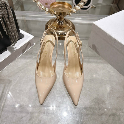 CD 26 Slingback 80 Beige Patent Leather 679852