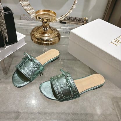 CD 26s Slippers Metallic Mint Calfskin 679867