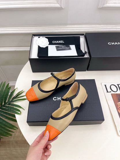 Chanel 2026 Mary Jane Flats Lambskin Sheepskin Leather 831383