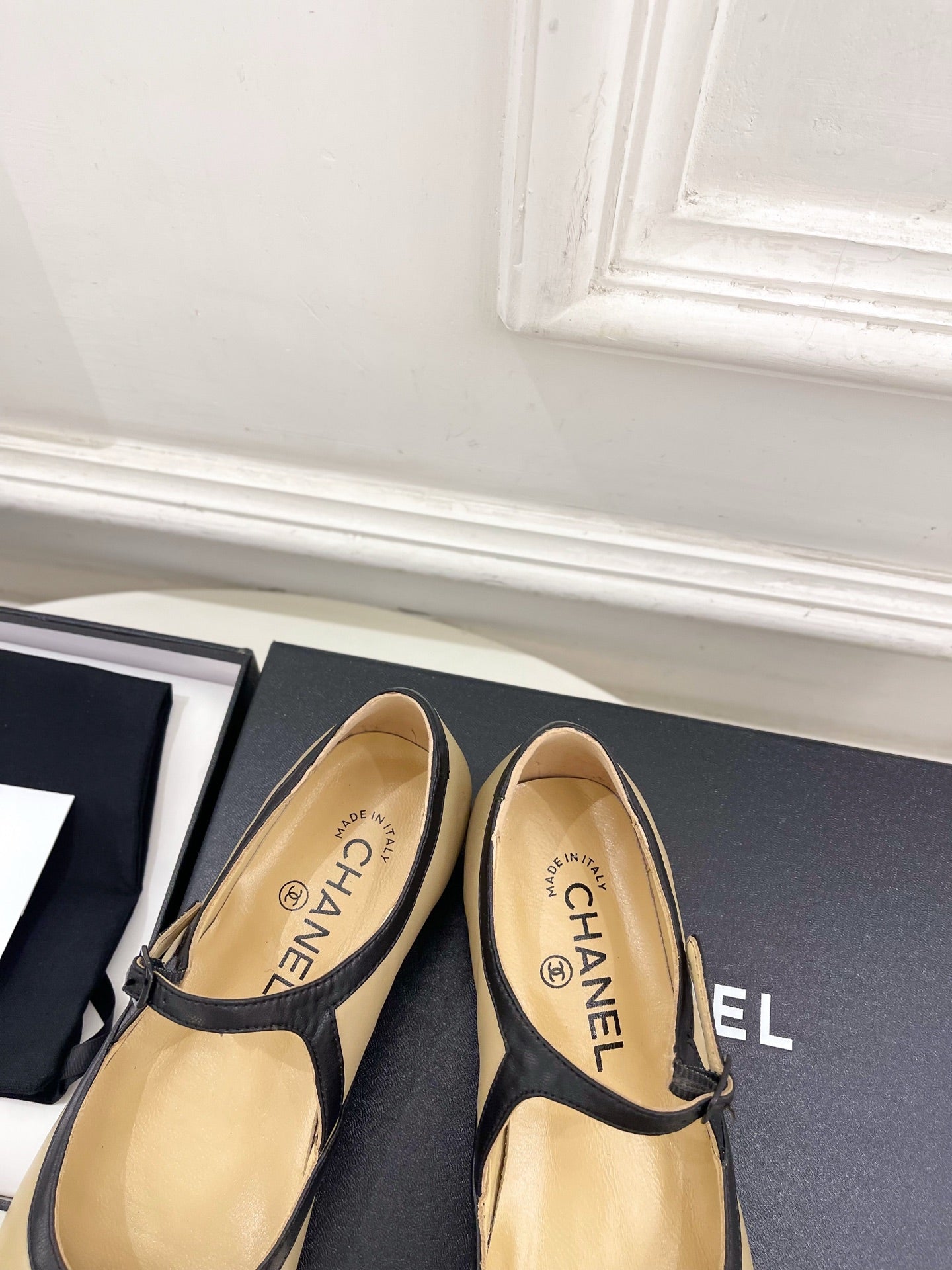 Chanel 2026 Mary Jane Flats Lambskin Sheepskin Leather 831383