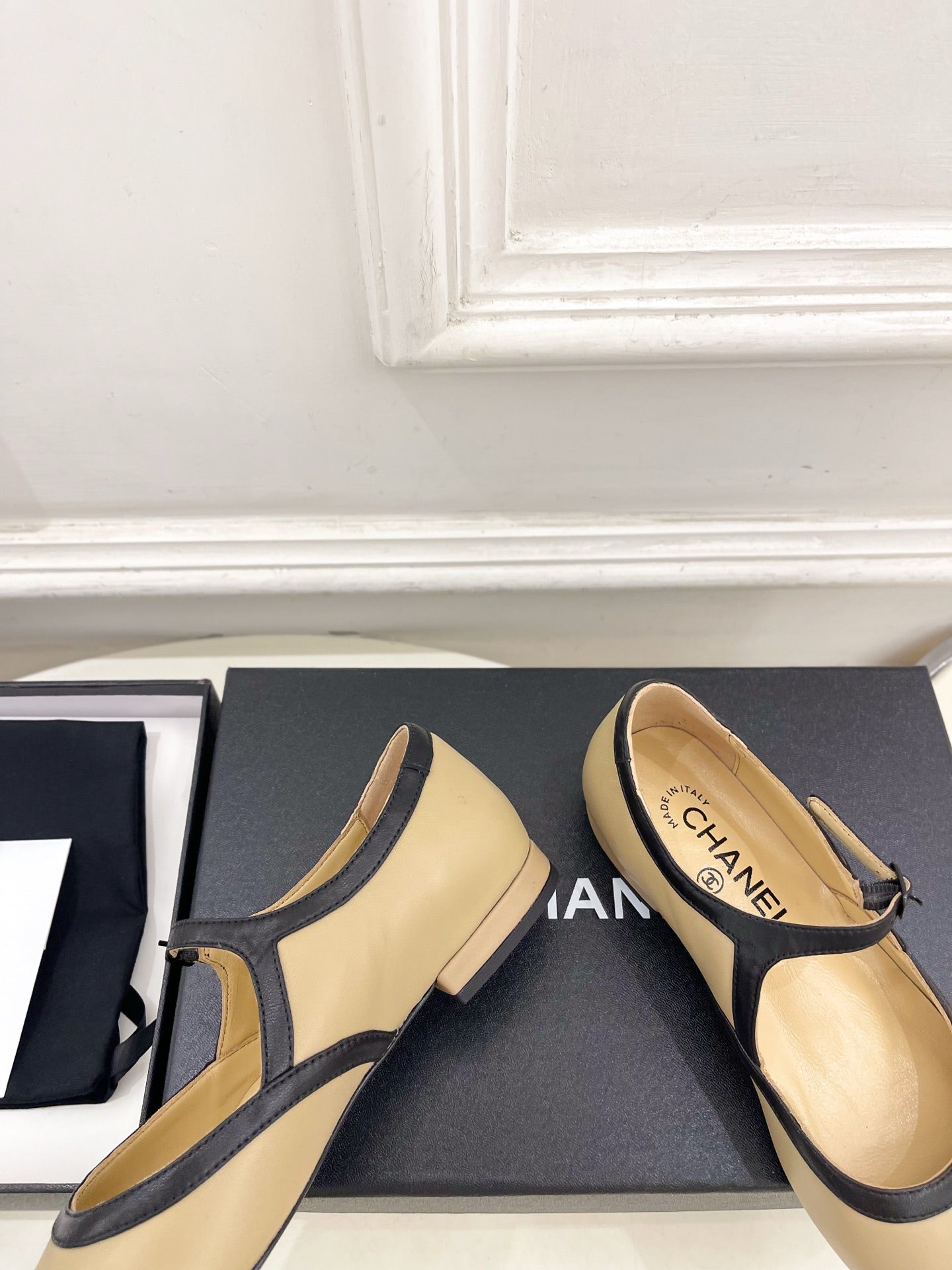 Chanel 2026 Mary Jane Flats Lambskin Sheepskin Leather 831383