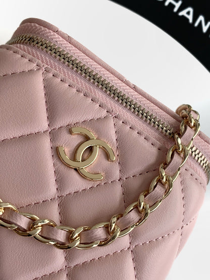 Chanel 2026 Chain Handle Makeup Bag 11cm Lambskin