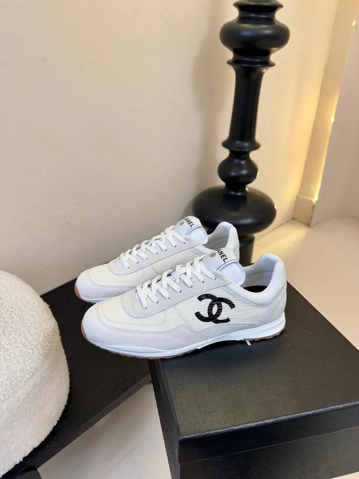 CC 26s Platform Sneakers White Sheepskin 627225