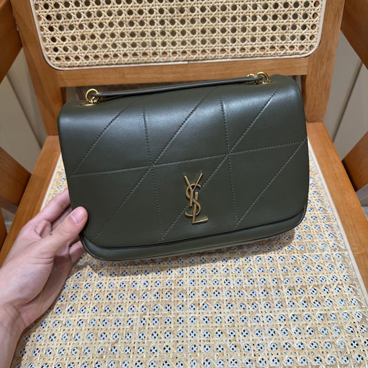 YSL Shoulder Bag 25 Dark Green Calfskin
