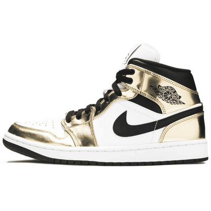 Jordan 1 Mid Metallic Gold Sneakers - Cushioned Stride | Hype Sneaker