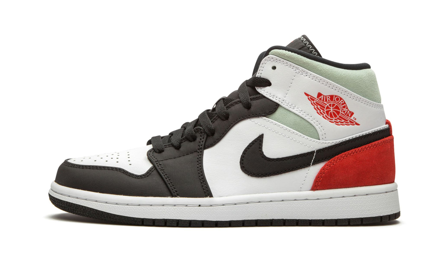 Jordan 1 Mid SE Red Grey Black Toe Sneakers - Basketball Legend