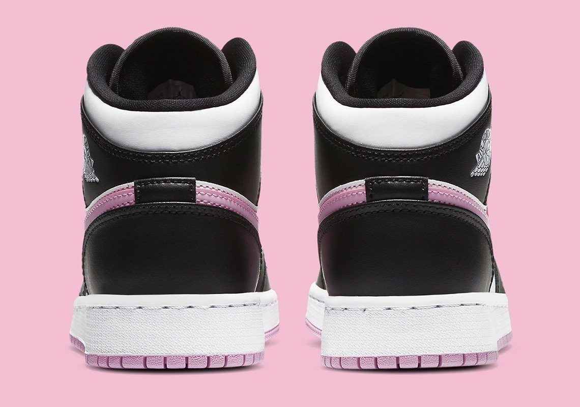 Jordan 1 Mid White Black Light Arctic Pink Sneakers - Vintage Inspired