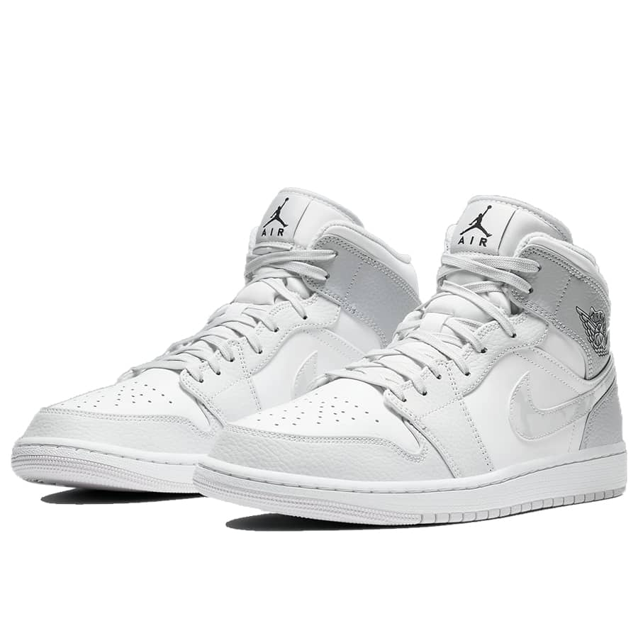 Jordan 1 Mid White Camo Sneakers - Signature Series | Must-Cop