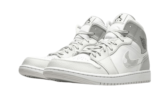 Jordan 1 Mid White Camo Sneakers - Modern Classic | Sought-After