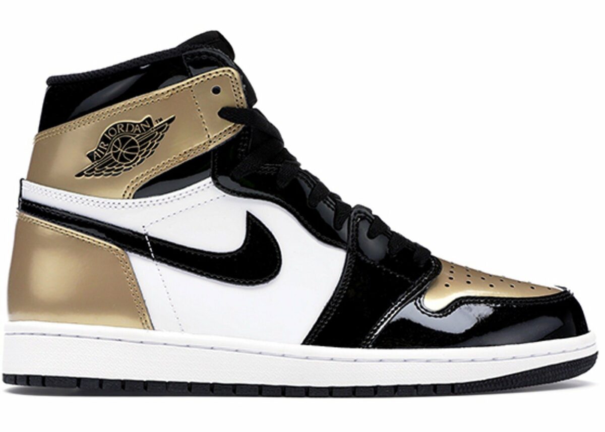 Jordan 1 Retro High NRG Gold Toe Sneakers - Collaboration Release