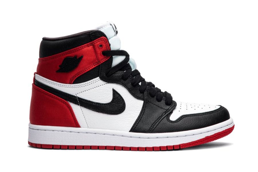 Jordan 1 Retro High Satin Black Toe Sneakers - Hype Release