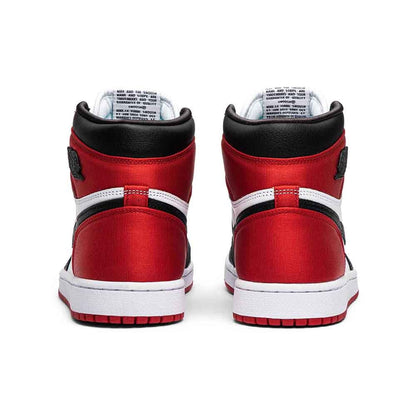 Jordan 1 Retro High Satin Black Toe Sneakers - Hype Release