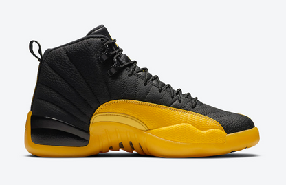 Jordan 12 Retro Black University Gold Sneakers - Authentic