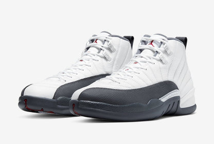 Jordan 12 Retro White Dark Grey Sneakers - Hype Release
