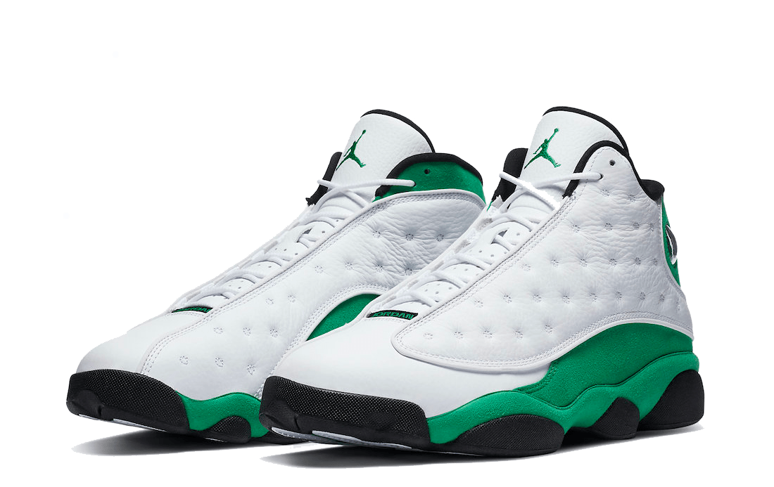 Jordan 13 Retro White Lucky Green Sneakers - All-Day Comfort