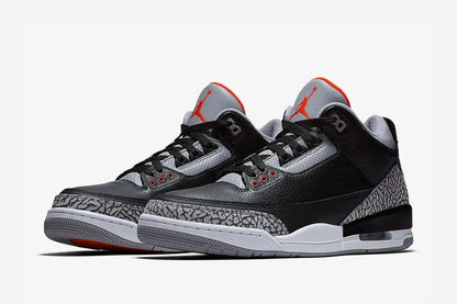 Jordan 3 Retro Black Cement Sneakers - Court Icon | Designer Kicks
