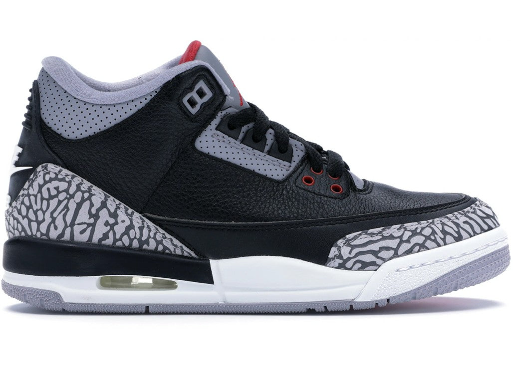 Jordan 3 Retro Black Cement Sneakers - Court Icon | Designer Kicks