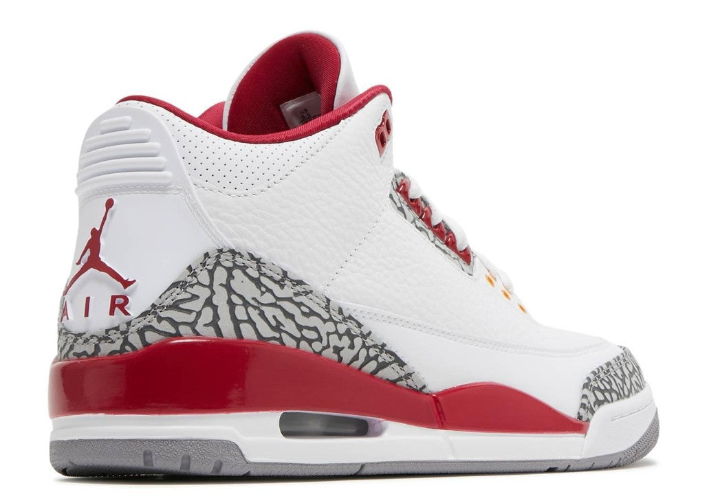 Jordan 3 Retro Cardinal Red Sneakers - Archive Edition | Fresh Heat