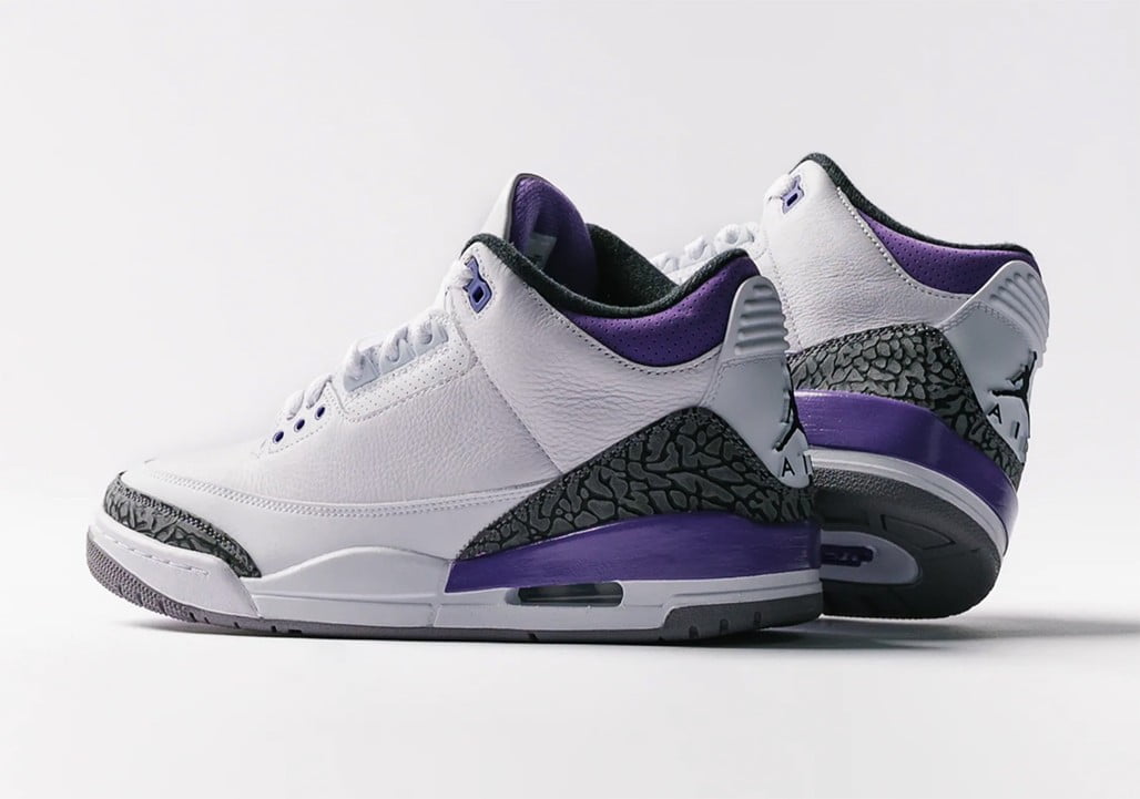Jordan 3 Retro Dark Iris Sneakers - Collaboration Release