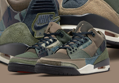 Jordan 3 Retro Patchwork Camo Sneakers - Legend Status | Drop of the Season