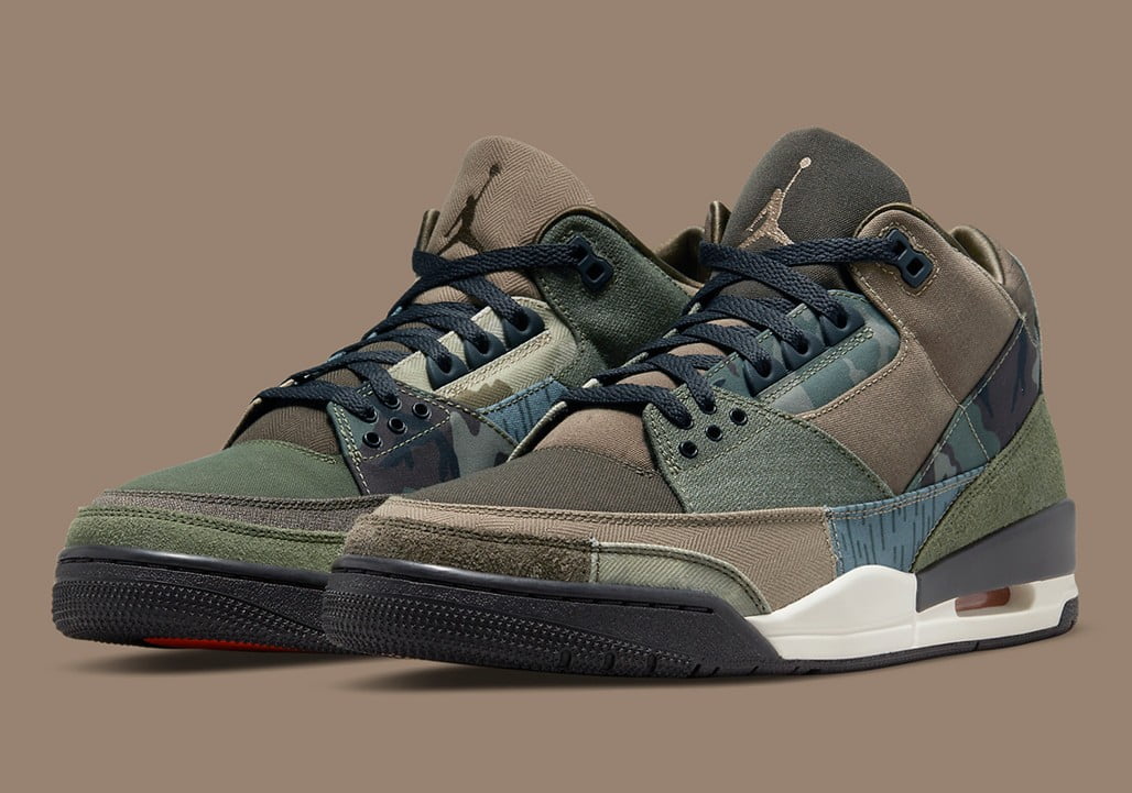 Jordan 3 Retro Patchwork Camo Sneakers - Court Classic | Premium Footwear