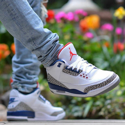 Jordan 3 Retro True Blue Sneakers - Basketball Legend | Street Style