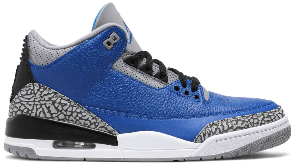 Jordan 3 Retro Varsity Royal Cement Sneakers - Fresh Drop