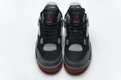 Jordan 4 Bred CV9388 Sneakers - Vintage Inspired | Street Style