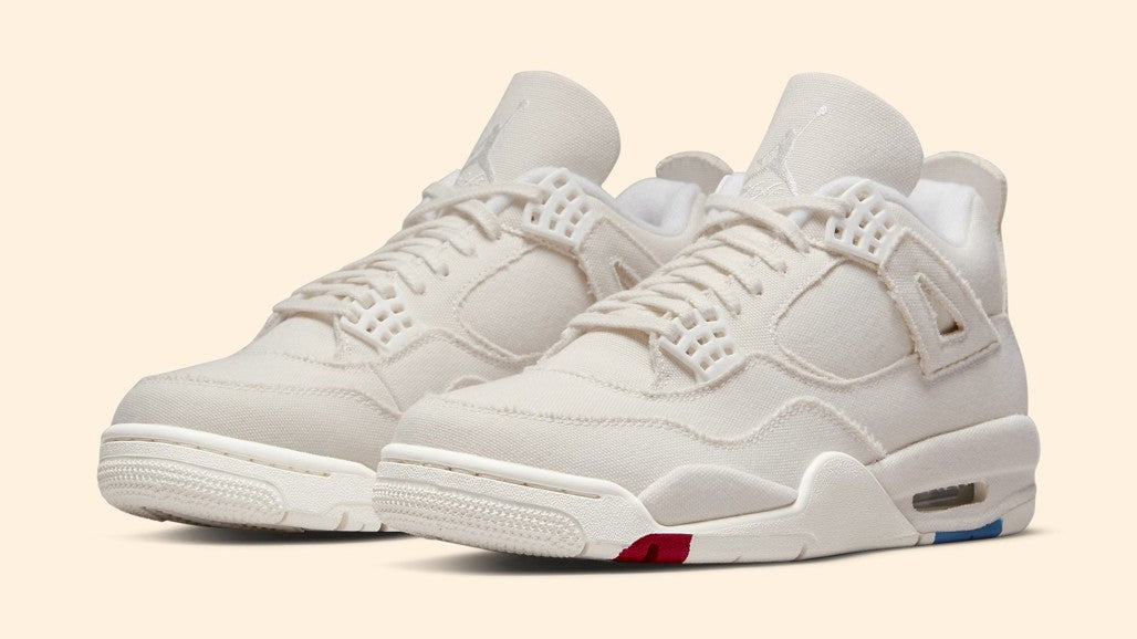 Jordan 4 Retro Blank Canvas Sneakers - Collector's Edition