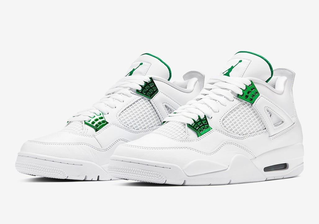 Jordan 4 Retro Golf Metallic Green Sneakers - Head-Turner