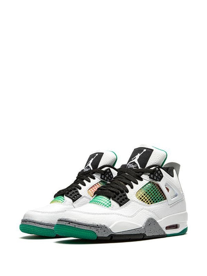 Jordan 4 Retro Lucid Green Rasta Sneakers - Vintage Inspired