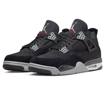 Jordan 4 Retro SE Black Canvas Sneakers - Cushioned Stride