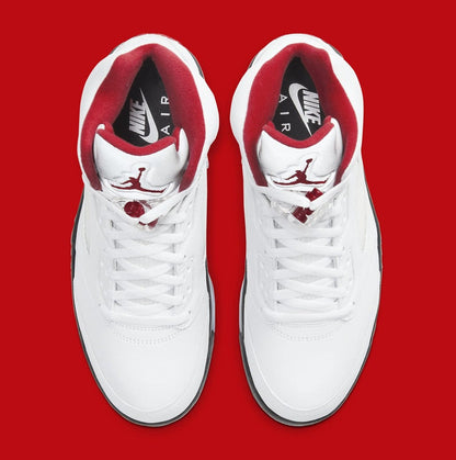 Jordan 5 Retro Fire Red Silver Tongue Sneakers - Performance Runner